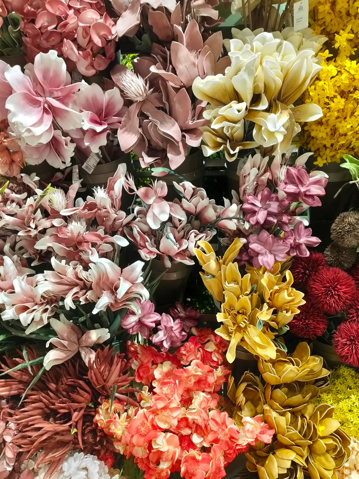 Flores artificiales decorativas