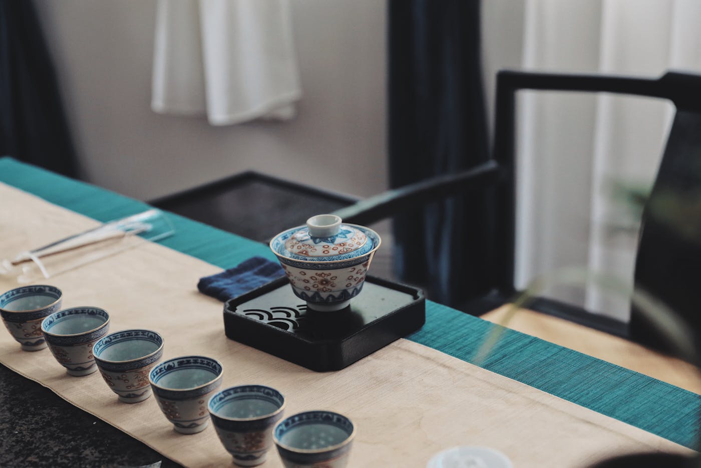 Juego de té con tazas